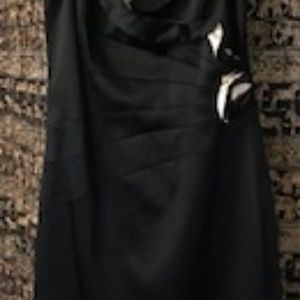 JAX Lined Satin Fitted Dress